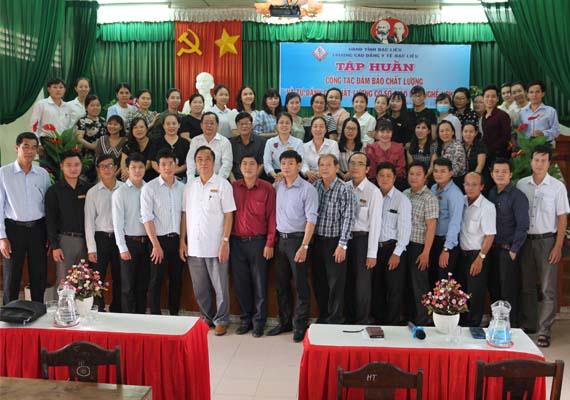 Trung tâm Kiểm định chất lượng giáo dục nghề nghiệp (Saigon Academy) tập huấn xây dựng hệ thống bảo đảm chất lượng cho Trường Cao đẳng Y tế Bạc Liêu.